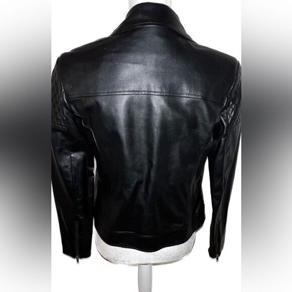 TOPSHOP Moto leather look bomber, rarely worn, great condition - Picture 3 of 5